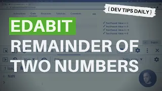 DevTips Daily Edabit JavaScript coding challenge - Remainder of two numbers