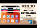 iOS 16 Status Bar with iPhone Notch for Android