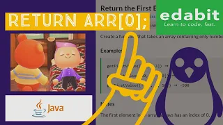 Edabit Java Return the First Element of an Array Very Easy Difficulty