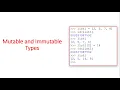 Mutable and Immutable Types in Python - Python for Beginners Class 12