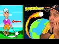 Hitting a Golf Ball 4 591 682 350 617 922 045 832 MPH