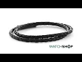 Unique Jewellery Men s Gunmetal PVD Leather Double Wrap Bracelet