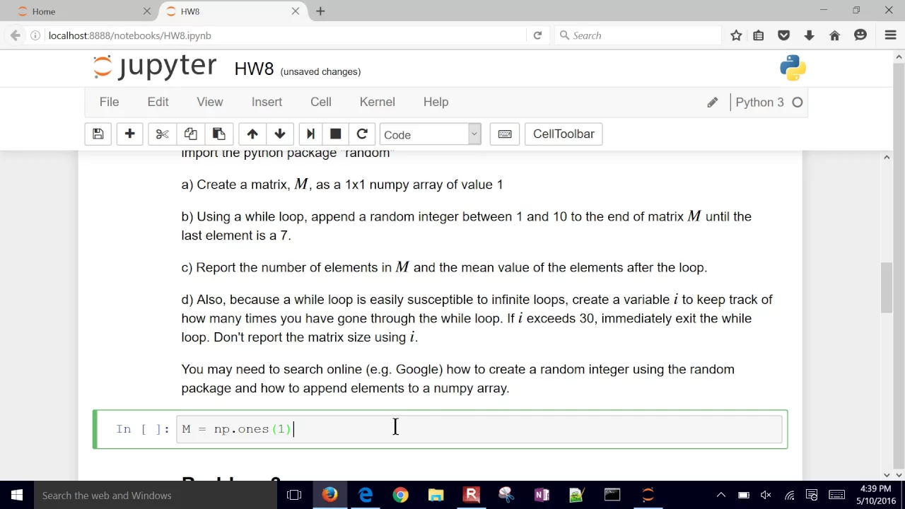 Numpy and Loops in Python