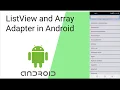 ListView and Array Adapter in Android Android development in VTeach24
