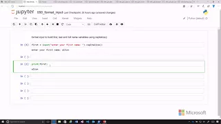 24 Python Beginner Strings and Functions - Build Format Name Input