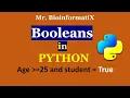 Data Types Booleans in Python Python for beginners Mr BioinformatiX