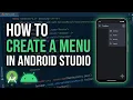How to Create a Menu in Android Studio Options Menu Toolbar Menu XML