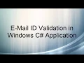 Validate an email address using c