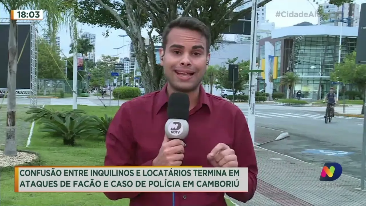 Confusão entre inquilinos e locatários termina em ataques com facão em Balneário Camboriú