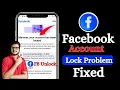 Facebook Account Locked Problem Solved 2025 Your Account Has Been Locked Unlock account