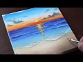 Sunrise Easy acrylic painting for beginners PaintingTutorial Painting ASMR