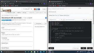 Decrement OR Increment DECINC Beginner CodeChef