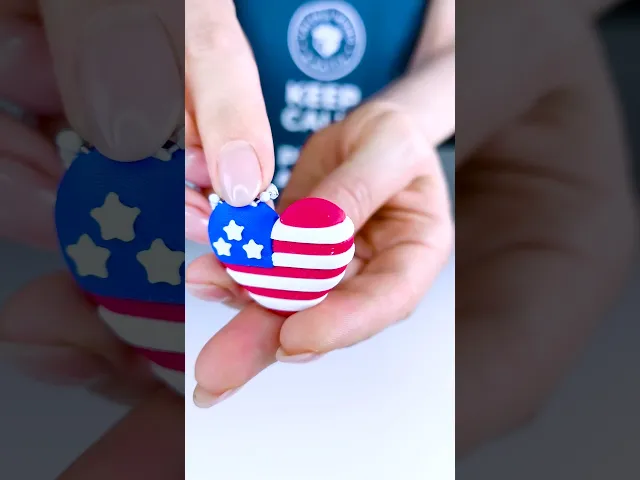 USA Heart Keychain Earrings – 4th of July Edition video thumbnail