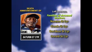 Saturin St Cyr Long Obituary