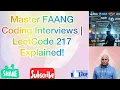 Top Technical Interview Question at FAANG Amazon Microsoft Leet Code 217 Contains Duplicate