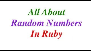 Random Numbers in Ruby 2023 Ruby Rails