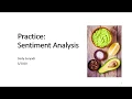 Week 14 - Practice Sentiment Analysis in Python