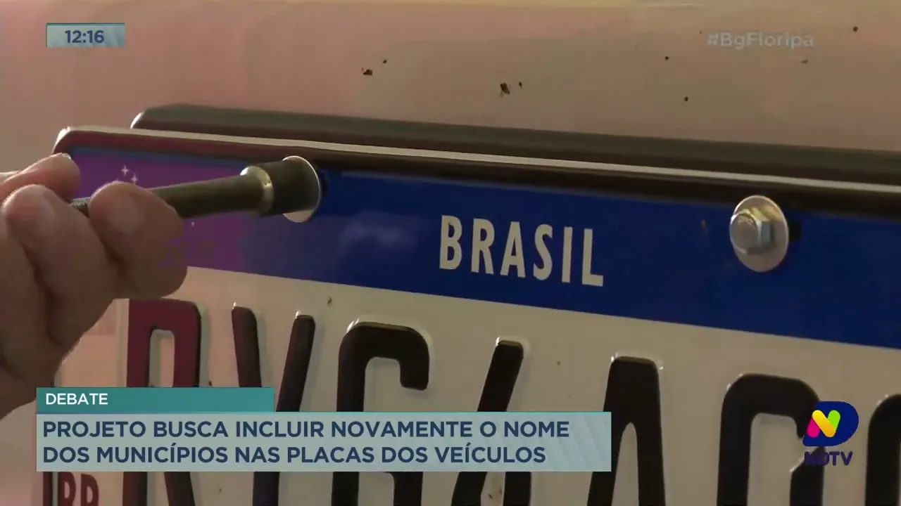 Debate: projeto busca incluir novamente o nome dos municípios nas placas dos veículos