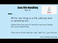 Edit and write to file using Java Programming Java File Handling Part 3