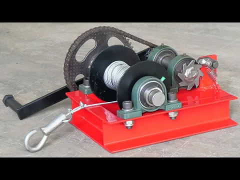 Download MP3 How To Make A Manual Winch | Homemade Powerful Manual Winch | DIY Winch