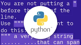 python SyntaxError EOL while scanning string literal