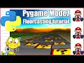 Floorcasting with Pygame and Numpy in Python tutorial Devlog 3d game - SNES Mode7 Bonus Numba