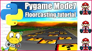 Floorcasting with Pygame and Numpy in Python tutorial Devlog 3d game - SNES Mode7 Bonus Numba