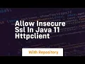 allow insecure ssl in java 11 httpclient