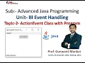 AJP-22517 Unit-III EventHandling Topic - 2 ActionEvent Class with program