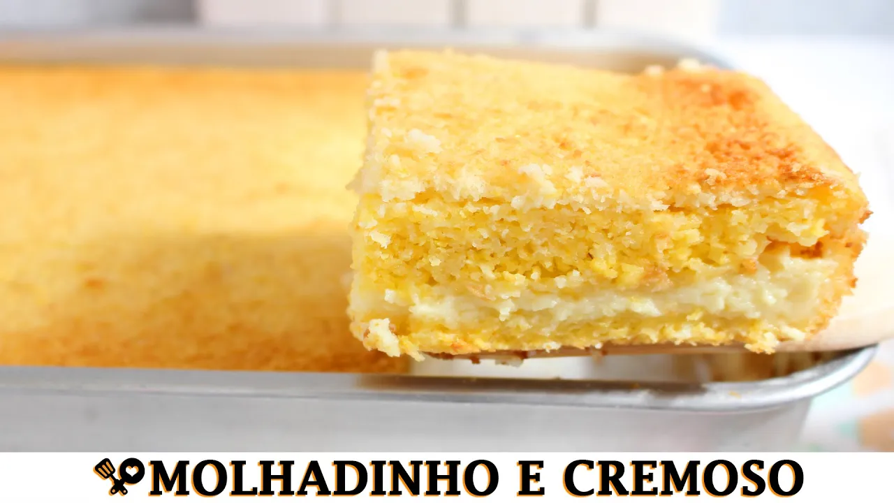 BOLO DE MILHO CREMOSO - FÁCIL, RÁPIDO E PRÁTICO. 
