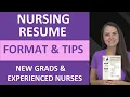 Nursing Resume Format Template Example Tips for New Grads or Experienced Nurses