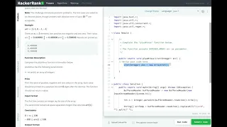 Hackerrank Plus Minus solution