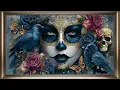Sugar Skull Frame TV Art Day Of The Dead Screensaver Background For Your TV