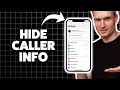 How To Turn Off Caller Id On iPhone 2026 Step-By-Step Tutorial