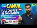 Learn How To Use Canva In 2026 Canva Full Tutorial For Beginners Hindi 2026