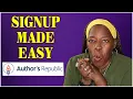 Easy Author s Republic Signup