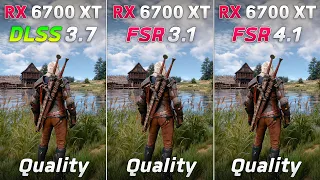 DLSS on AMD GPU : RX 6700 XT DLSS 3.7 vs FSR 4.1 vs FSR 3.1 - Test in 10 Games