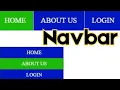 Vertical Horizontal Navigation Bar using HTML CSS