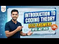 An Introduction to Coding Theory Week 3 Assignment Solution NPTEL July 2026 Coding Solutions
