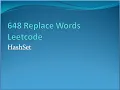 648 Replace Words Leetcode HashSet Using javaScript