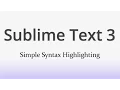 Easy Syntax Highlighting in Sublime Text