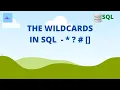 The SQL wildcards SQL tutorial