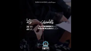 محمود خليل الحصري لراحة قلبك سورة الاحزاب حالات واتساب القران حالات واتس دينية 