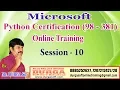 Microsoft Python Certification 98-381 Online Training Session - 10 by DURGA Sir