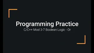 C Programming Examples 03-7 Using The Boolean Or Logic Operator