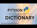 Python Dictionary Tutorial Mastering Key-Value Data Structures