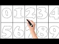 Numbers 0 to 9 Coloring Pages for Kids Learn Numbers with Fun Coloring