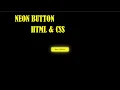 Create a Neon button with a reflection using HTML CSS