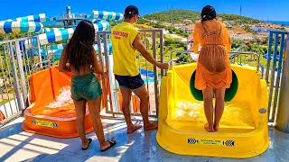 Black Hole Tunnel Adventure 🖤💦 | Oasis Waterpark Alaçatı 🇹🇷