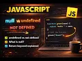 The JavaScript Void Null Undefined Not defined Return in JavaScript